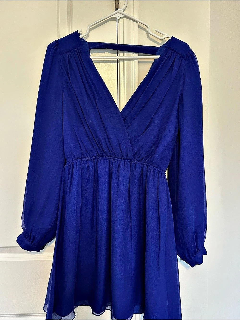 Blue Long Sleeve Mini Dress Size Small